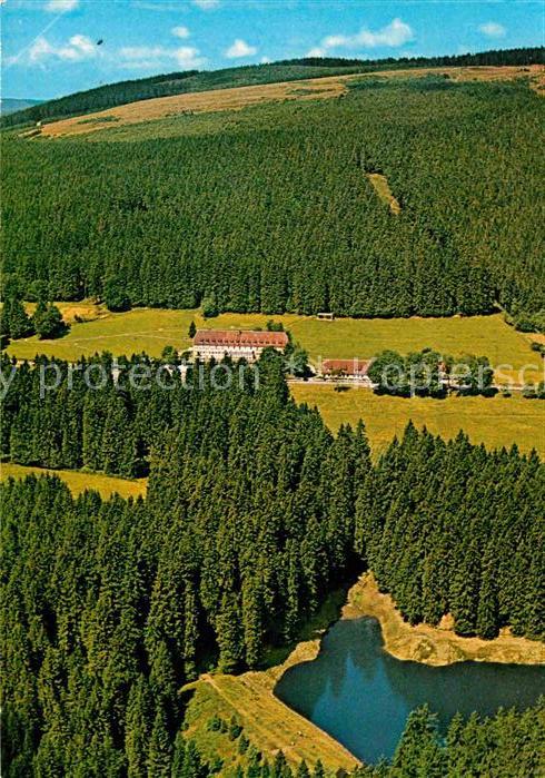 Clausthal-Zellerfeld Fliegeraufnahme Eisenbahner Erholungshe