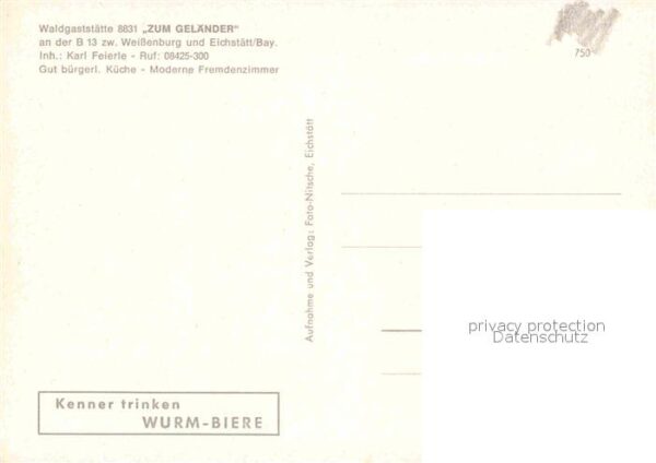 Weissenburg Bayern Waldgaststätte Zum Geländer – Bild 2