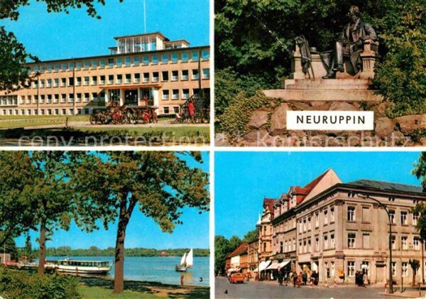 Neuruppin Poliklinik Fontane Denkmal Dampferanleg