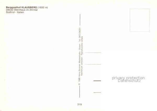 Steinhaus Ahrntal Berggasthof Klausberg – Bild 2