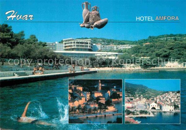 Hvar Hotel Amfora Teilansicht Hafen