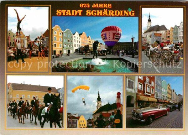Schaerding Reiterparade 675 Jahrfeier Marktplatz K