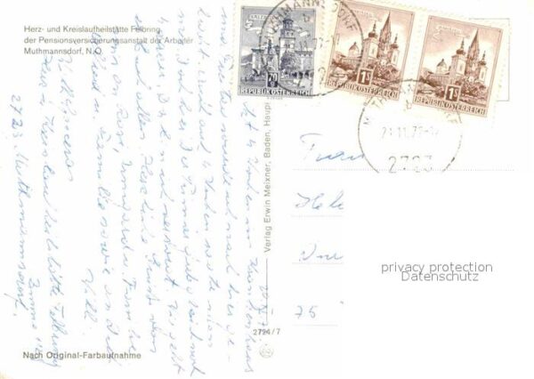 Muthmannsdorf Winzendorf Herz- und Kreislaufheilstätte Felbring – Bild 2