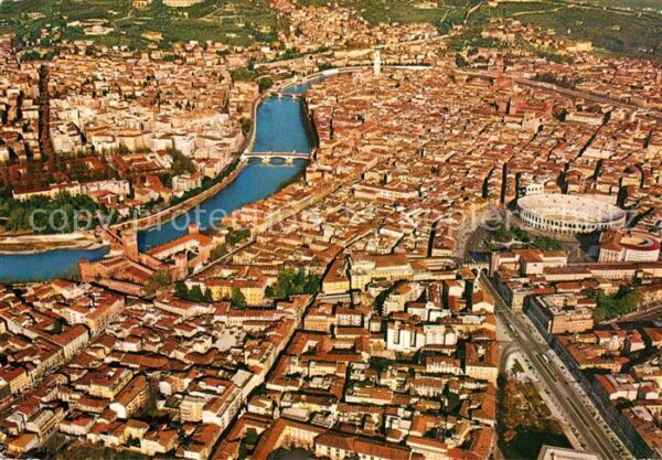 Verona Veneto Fliegeraufnahme