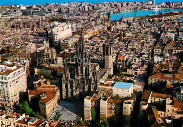 Barcelona Cataluna Fliegeraufnahme Kathedrale