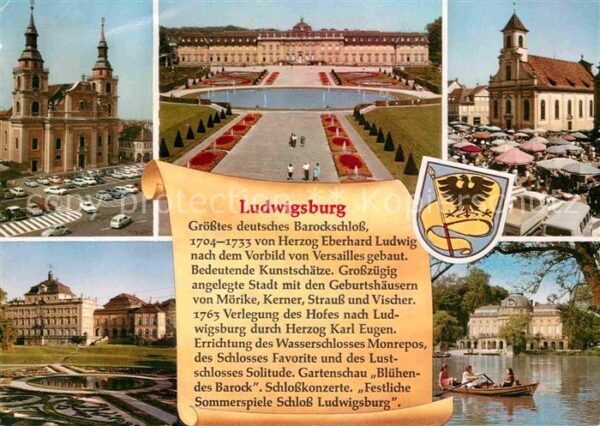 Ludwigsburg Wuerttemberg Schloss Kirche Park