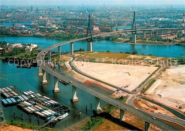 Hamburg Fliegeraufnahme Köhlbrandbrücke