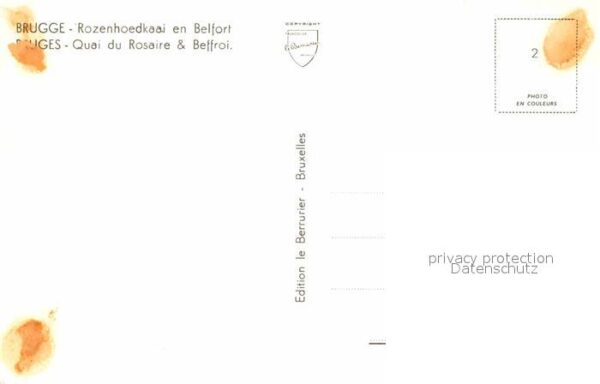 Bruges BRUGGE Belgie Quai du Rosaire et Beffroi – Bild 2