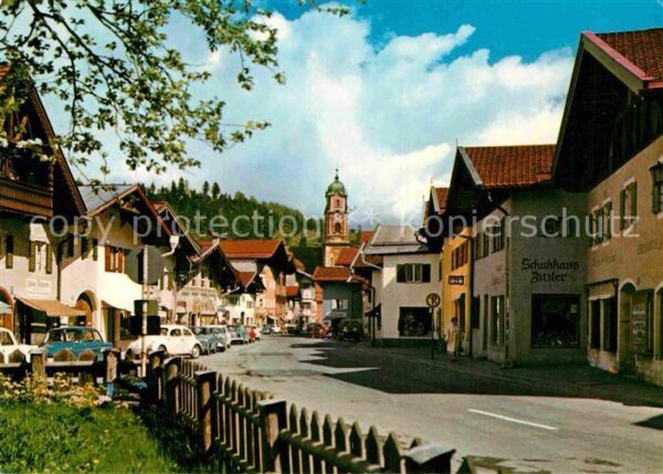 Mittenwald Bayern Häuser mit Freskenmalereien Lüftlmalere