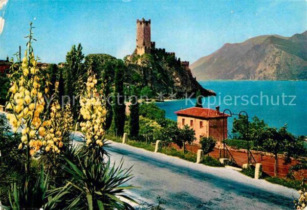 Malcesine Lago di Garda Panorama Küste Burg Alpen