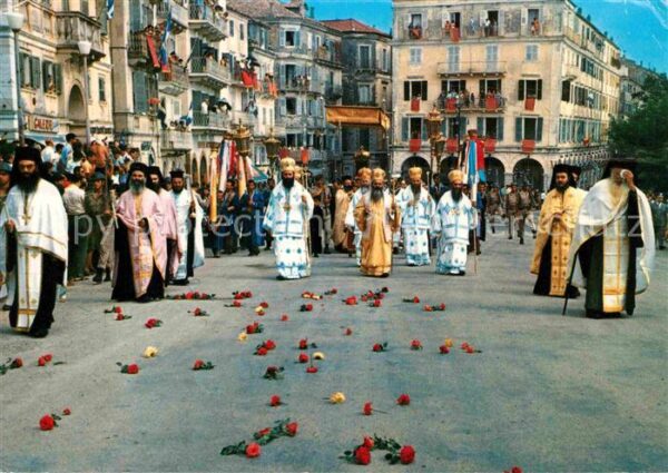 Korfu Corfu Prozession vom Hl Spiridion
