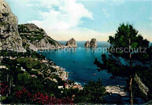 Capri Panorama con Faraglioni Felsformationen