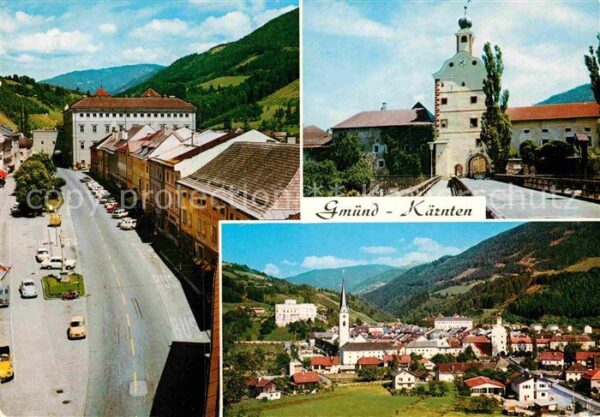 Gmuend Kaernten Hauptstrasse Brücke Torbogen Gesamtansi