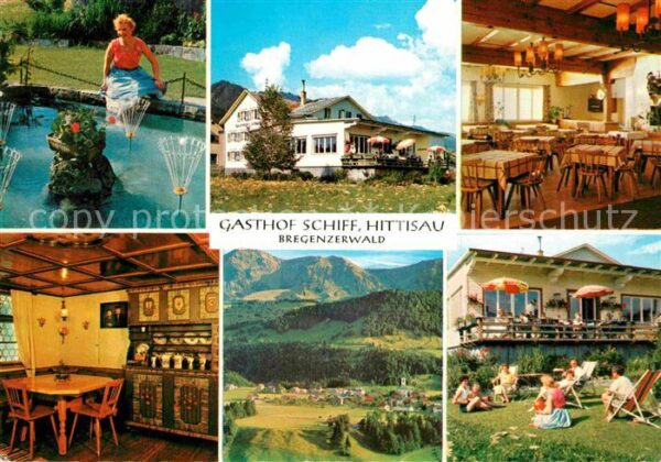 Hittisau Vorarlberg Gasthof Schiff Alpen Fliegeraufnahme