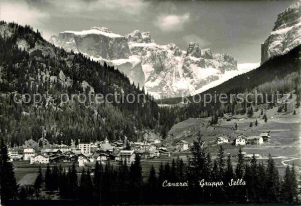Canazei Panorama Gruppo Sella Sellagruppe Dolom