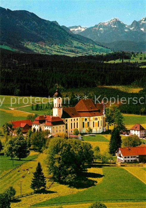 Steingaden Oberbayern Die Wies Wallfahrtskirche Alpen Flieger