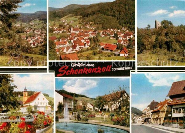 Schenkenzell Panorama Kinzigtal Burgruine Ortsmotive