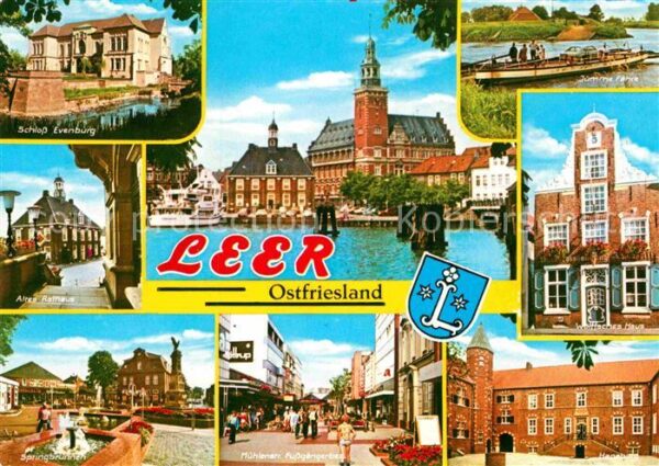 Leer Ostfriesland Schloss Edenburg Fähre Rathaus Springbr