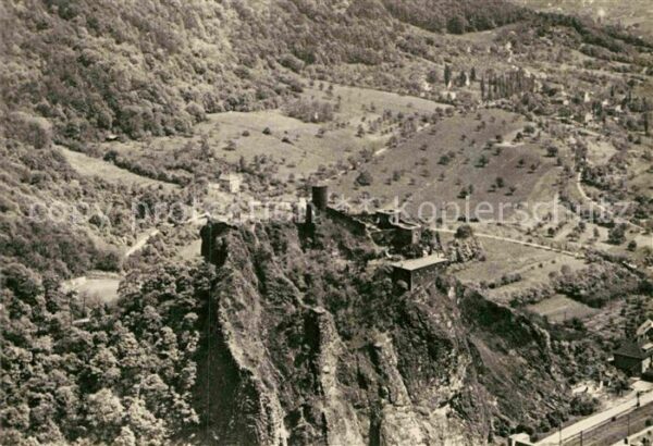 Usti nad Labem Hrad Strekov Burg Fliegeraufnahme