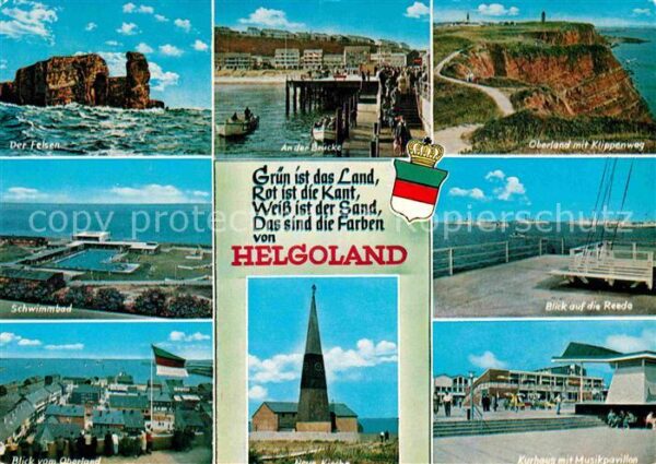 Helgoland Felsen Brücke Oberland Klippenwand Reed