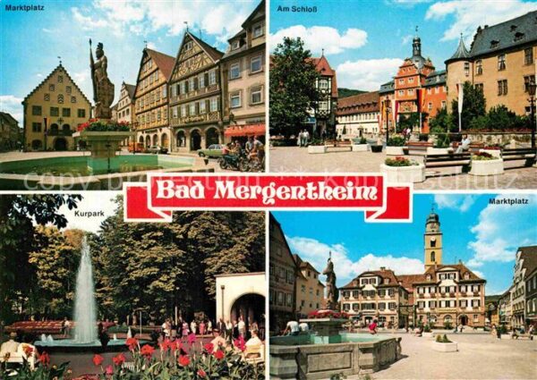 Bad Mergentheim Marktplatz Kurpark Springbrunnen Marktp