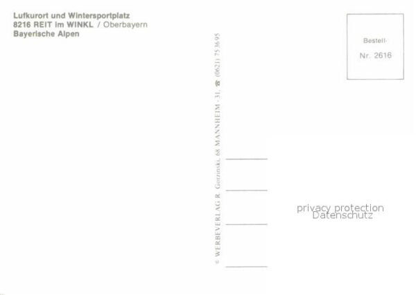 Reit Winkl Ortsmotiv Luftkurort Bayerische Alpen – Bild 2