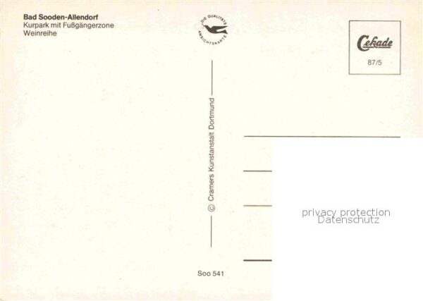 Bad Sooden-Allendorf Kurpark mit Fussgängerzone Weinreihe Fa – Bild 2