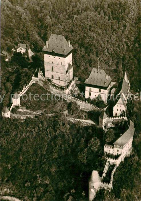 Karlstejn Schloss Fliegeraufnahme