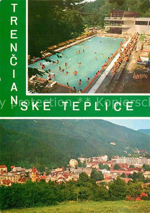 Trencianske Teplice Celkovy pohlad Kupalisko Zelena zaba Fr
