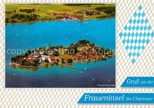 Fraueninsel Chiemsee Kloster Frauenwörth Fliegeraufnahme