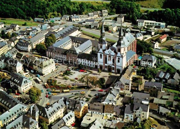 Pruem Eifel Luftkurort Basilika Fliegeraufnahme