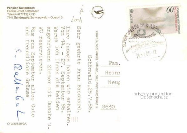 Schoenwald Schwarzwald Pension Kaltenbach – Bild 2