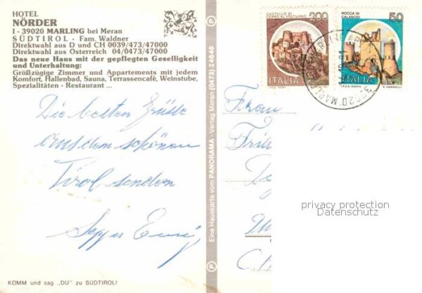 Marling Hotel Nörder Tennis Reiten Weinreben – Bild 2