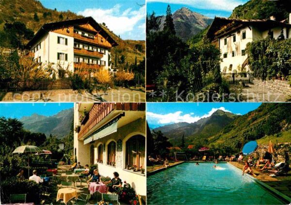 Meran Merano Pension Sittnerhof Terrasse Swimming Po