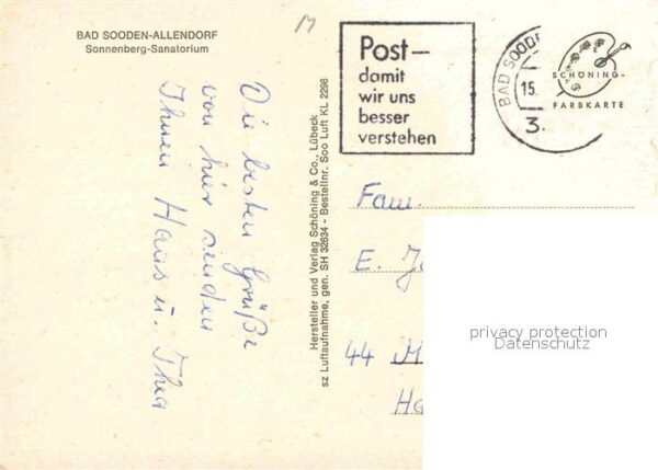 Bad Sooden-Allendorf Sonnenberg Sanatorium Fliegeraufnahme – Bild 2