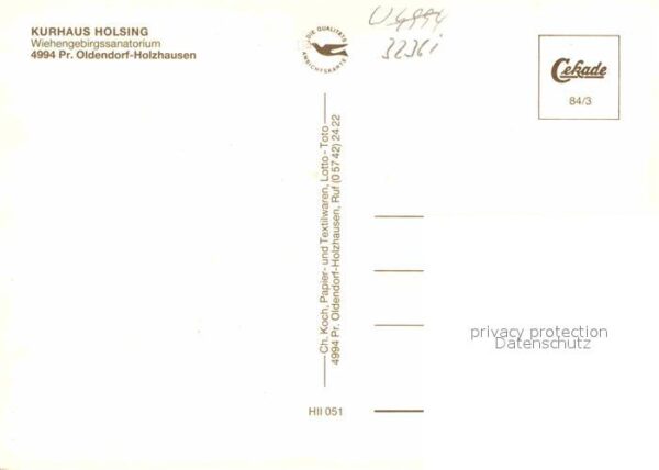 Bad Holzhausen Luebbecke Kurhaus Holsing Wiehengebirge Sanatoriu – Bild 2