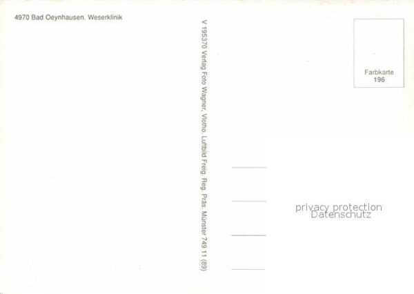 Bad Oeynhausen Weserklinik Wiehengebirge Porta Westfal – Bild 2