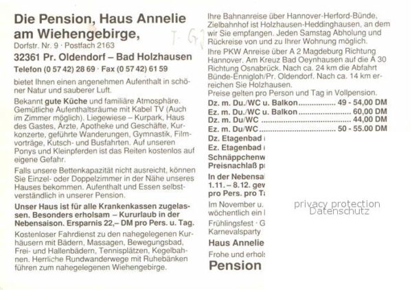 Preussisch Oldendorf Pension Haus Annelie – Bild 2