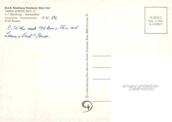 Rieden Unterfranken B.A.B-Rasthaus Riedener Wald Ost – Bild 2