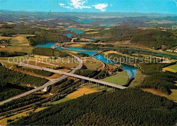 Biggesee Autobahn Sauerlandlinie Fliegeraufnahme