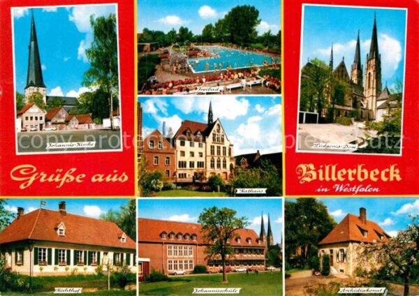 Billerbeck Westfalen Freibad dom Rathaus Archidiakonat Richt