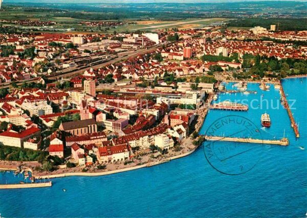 Friedrichshafen Bodensee Fliegeraufnahme Hafenpartie