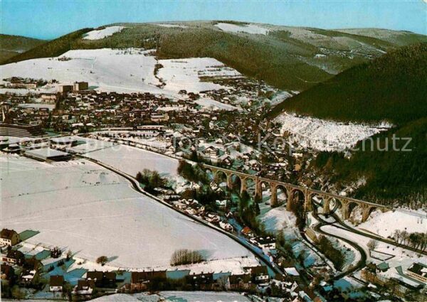 Willingen Sauerland Fliegeraufnahme mit Viadukt