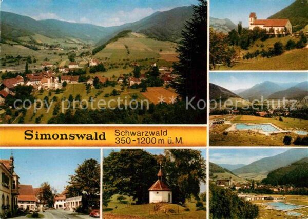 Simonswald Fliegeraufnahme Kirche Freibad