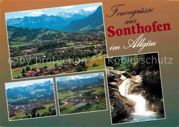 Sonthofen Oberallgaeu Fliegeraufnahmen Wasserfall