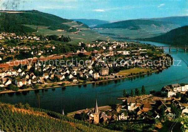 Bullay Mosel Fliegeraufnahme Moselpartie Camping Mos
