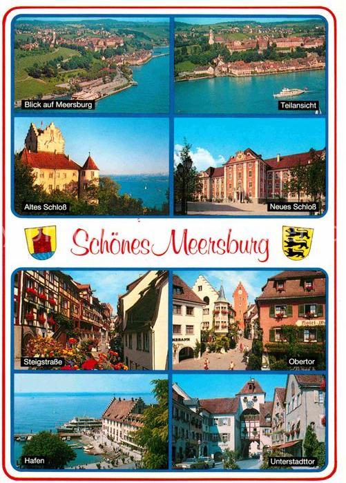 Meersburg Bodensee Fliegeraufnahme Seepartien altes und ne