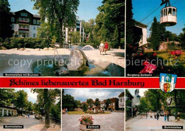 Bad Harzburg Bummelallee Brunnen Burgberg-Seilbahn