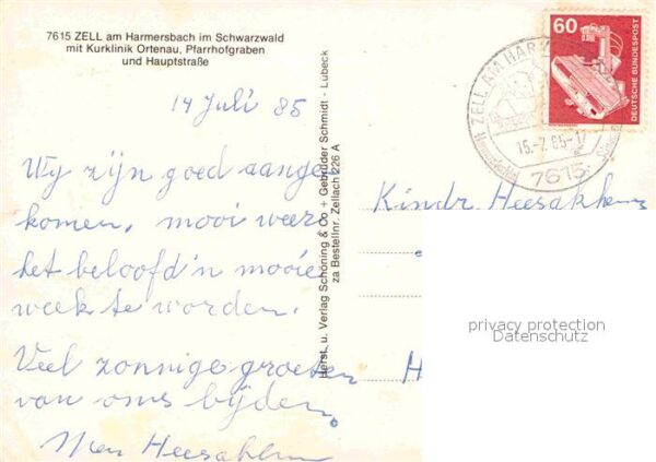 Zell Harmersbach Kurklinik Ortenau Pfarrhofgraben Haupts – Bild 2