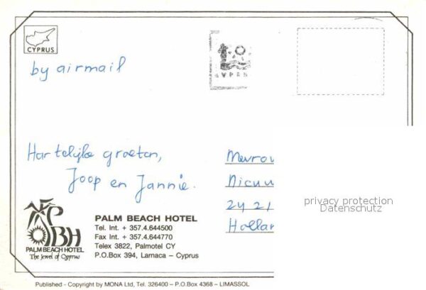 Larnaca Palm Beach Hotel Strand Tennis Schwimmb – Bild 2